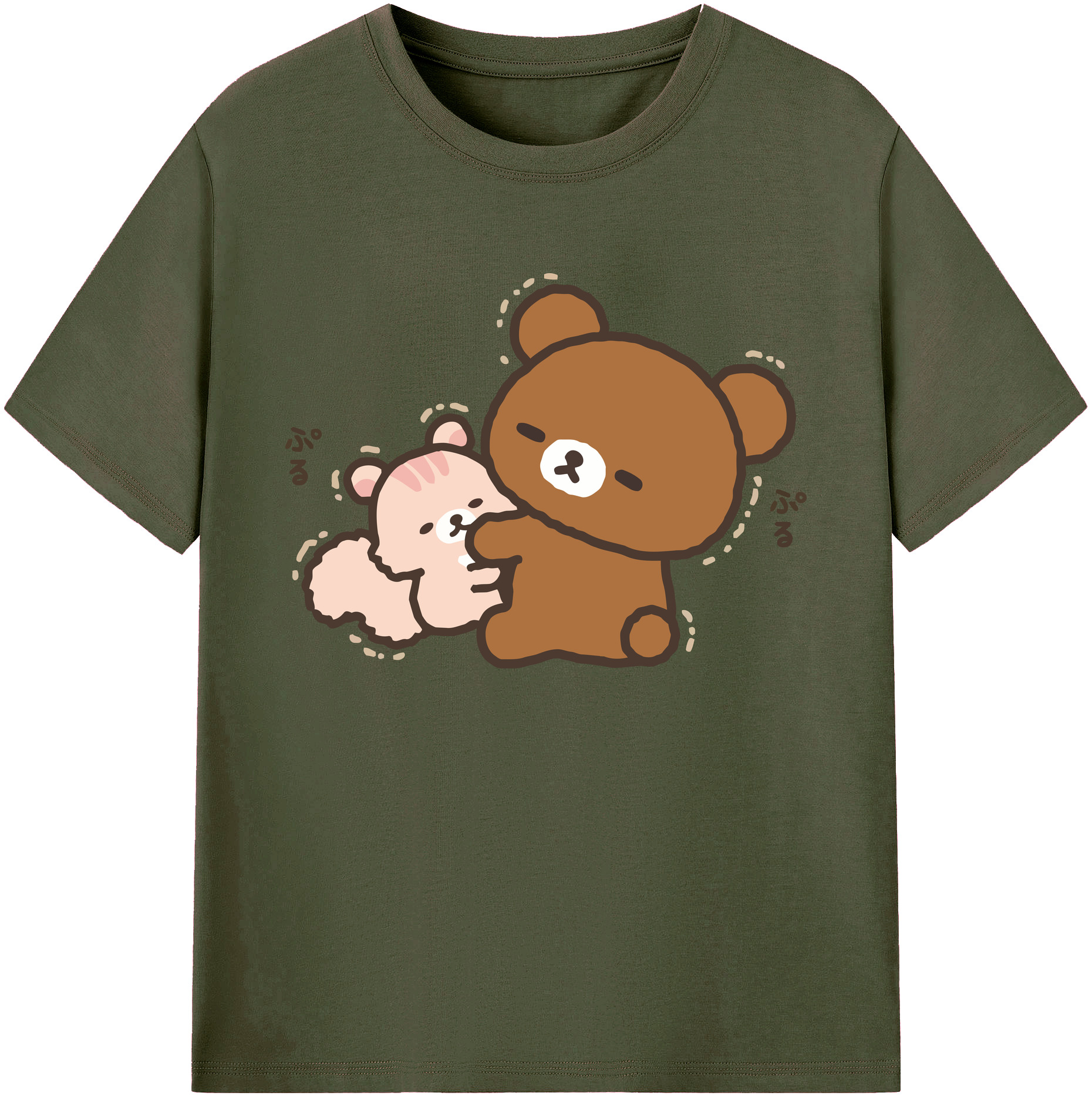 （画像用） リラックマ リラックマ キイロイトリ Rilakkuma Korilakkuma Kiiroitori 綿100％ メンズ半袖Tシャツ｜肌触りやわらか＆通気性